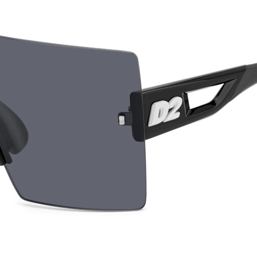 Óculos de Sol Dsquared2 D2 0126/S 80S 99IR Acetato Preto e Branco com lentes na cor Cinza