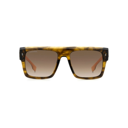 Óculos de Sol Dsquared2 D2 0127/S 6AK 56HA Acetato Marrom Mesclado com lentes na cor Marrom Degradê