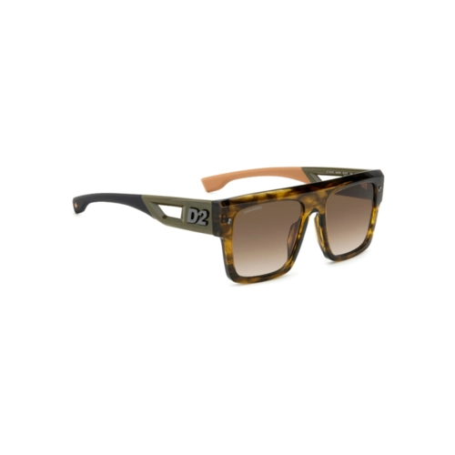 Óculos de Sol Dsquared2 D2 0127/S 6AK 56HA Acetato Marrom Mesclado com lentes na cor Marrom Degradê