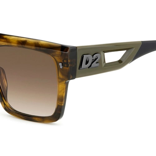 Óculos de Sol Dsquared2 D2 0127/S 6AK 56HA Acetato Marrom Mesclado com lentes na cor Marrom Degradê