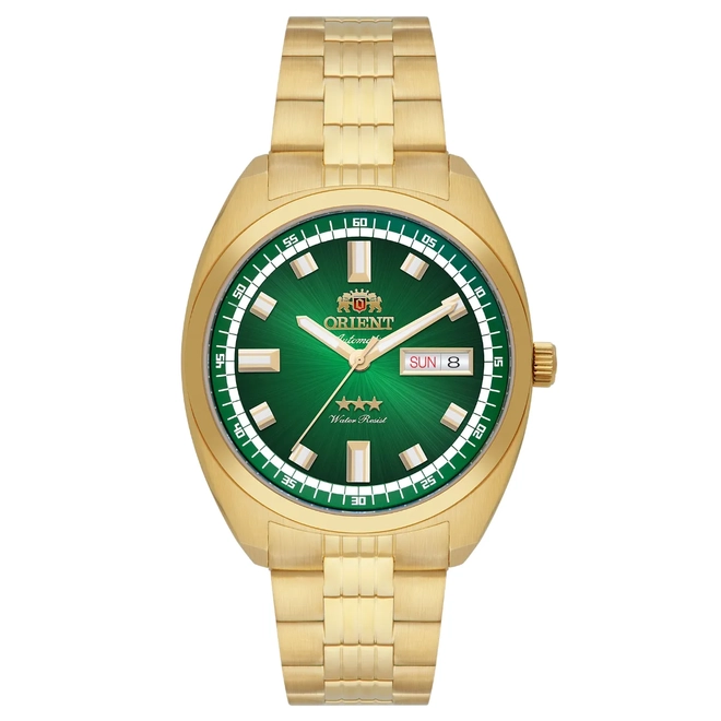 Relógio Orient Automático Heritage 3 Estrelas - YN6GG004 E1KX Verde 1
