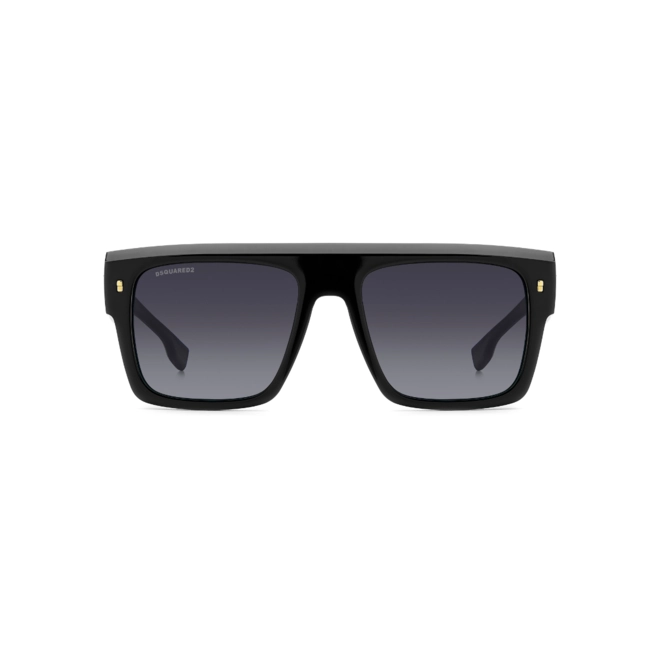 Óculos de Sol Dsquared2 D2 0127/S 807 569O Acetato Preto com lentes na cor Cinza Degradê 2