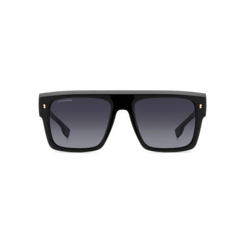 Óculos de Sol Dsquared2 D2 0127/S 807 569O Acetato Preto com lentes na cor Cinza Degradê