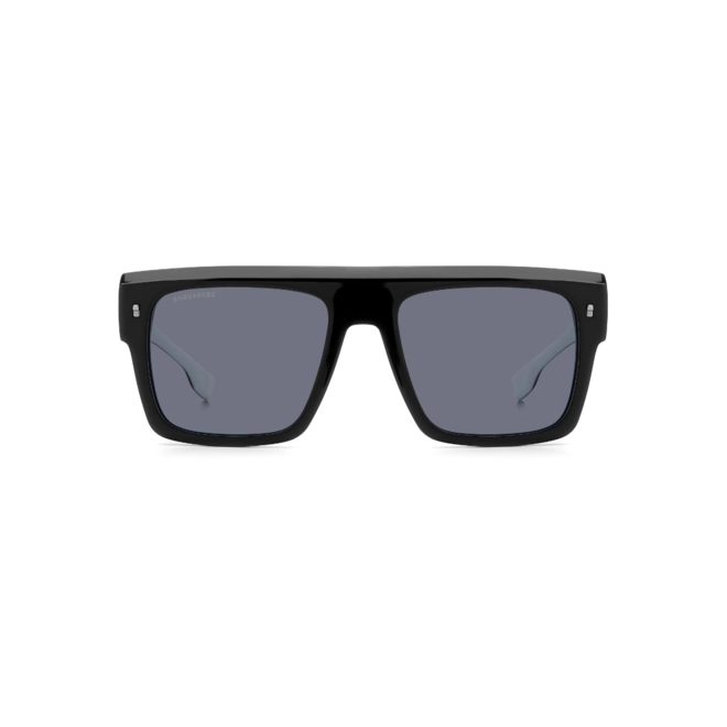 Óculos de Sol Dsquared2 D2 0127/S 80S 56IR Acetato Preto e Branco com lentes na cor Cinza 2