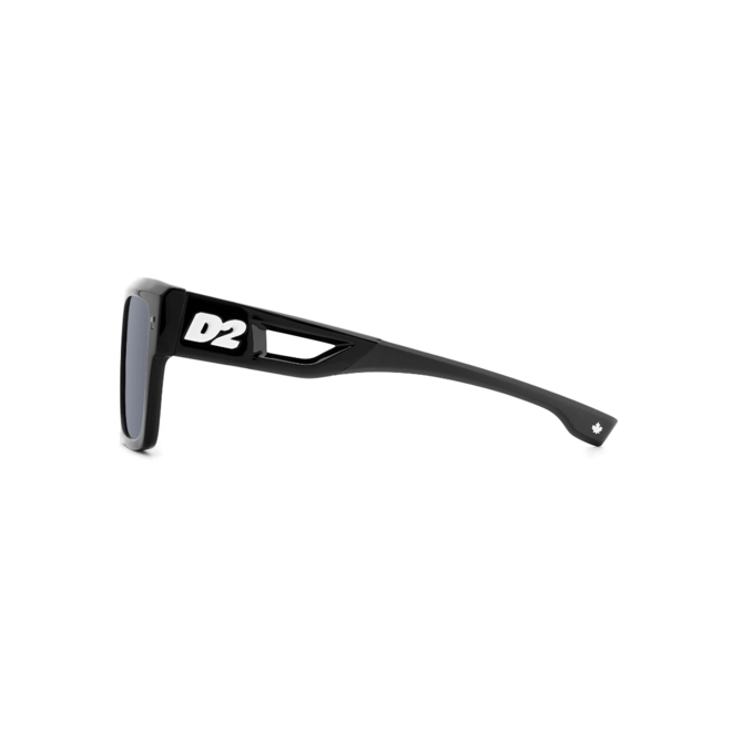 Óculos de Sol Dsquared2 D2 0127/S 80S 56IR Acetato Preto e Branco com lentes na cor Cinza 4
