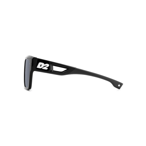 Óculos de Sol Dsquared2 D2 0127/S 80S 56IR Acetato Preto e Branco com lentes na cor Cinza