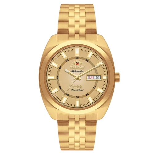 Relógio Orient Automático Heritage 3 Estrelas - YN6GG005 C1KX Dourado