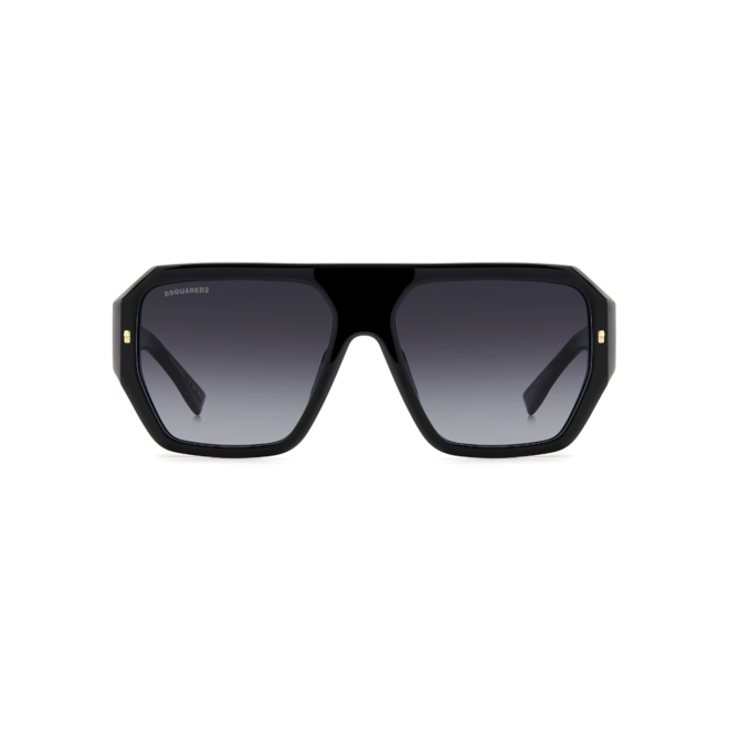 Óculos de Sol Dsquared2 D2 0128/S 807 589O Acetato Preto com lentes na cor Cinza Degradê 2