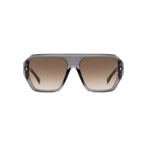 Óculos de Sol Dsquared2 D2 0128/S KB7 58HA Acetato Cinza Transparente com lentes na cor Marrom Degradê