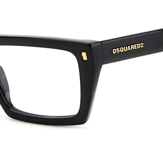 Óculos de Grau Dsquared2 D2 0130 807 5419 Acetato Preto 4