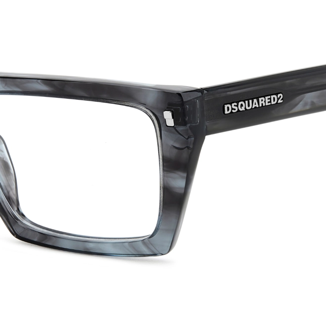 Óculos de Grau Dsquared2 D2 0130 2W8 5419 Acetato Cinza Mesclado 4