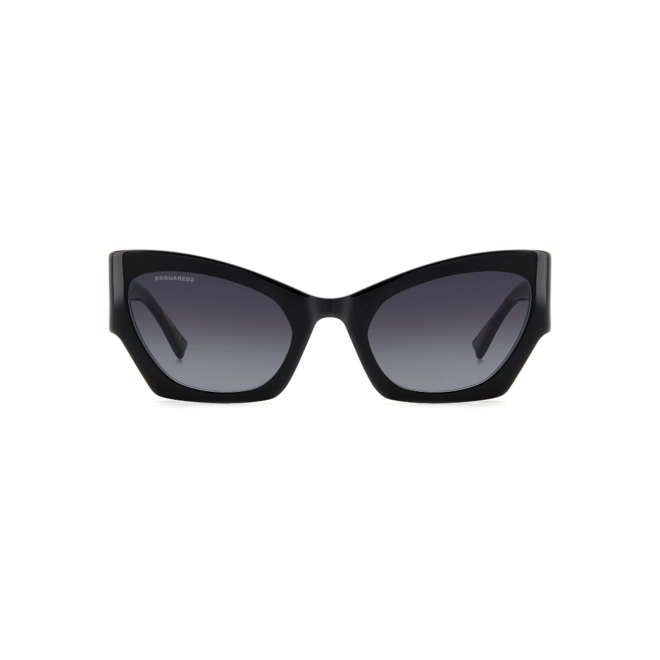 Óculos de Sol Dsquared2 D2 0132/S 807 559O Acetato Preto com lentes na cor Cinza Degradê 2