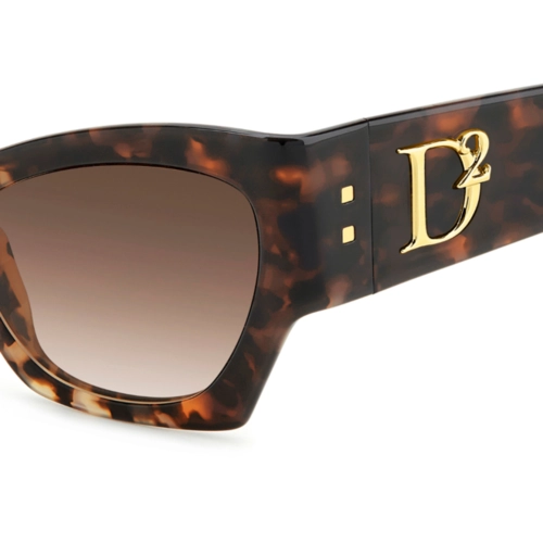 Óculos de Sol Dsquared2 D2 0132/S ACI 55HA Acetato Marrom Mesclado com lentes na cor Marrom Degradê