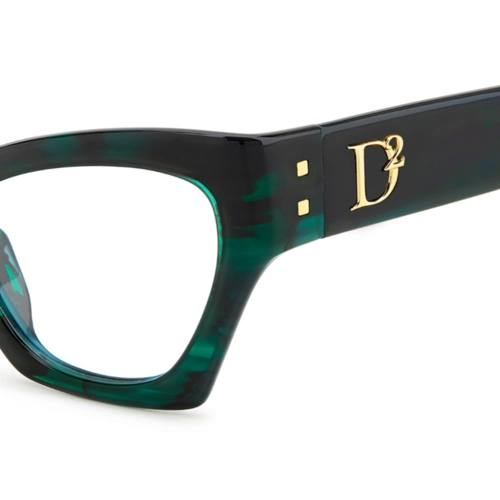 Óculos de Grau Dsquared2 D2 0133 6AK 5321 Acetato Verde Degradê