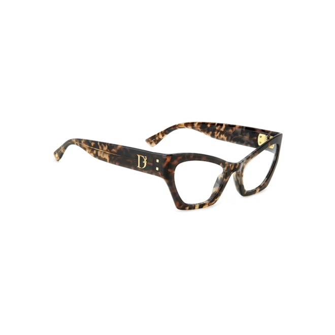 Óculos de Grau Dsquared2 D2 0133 ACI 5321 Acetato Marrom Mesclado 3