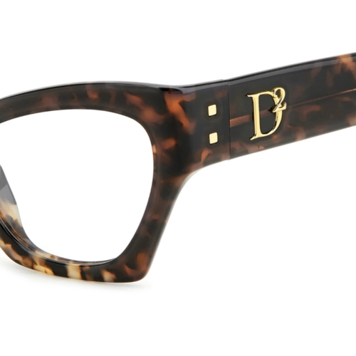 Óculos de Grau Dsquared2 D2 0133 ACI 5321 Acetato Marrom Mesclado
