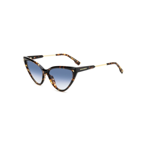 Óculos de Sol Dsquared2 D2 0134/S 086 5808 Acetato Marrom Mesclado com lentes na cor Azul Degradê