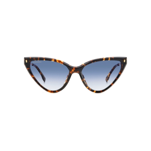Óculos de Sol Dsquared2 D2 0134/S 086 5808 Acetato Marrom Mesclado com lentes na cor Azul Degradê