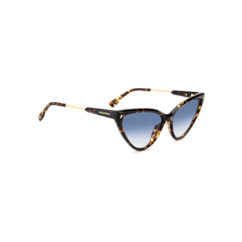 Óculos de Sol Dsquared2 D2 0134/S 086 5808 Acetato Marrom Mesclado com lentes na cor Azul Degradê