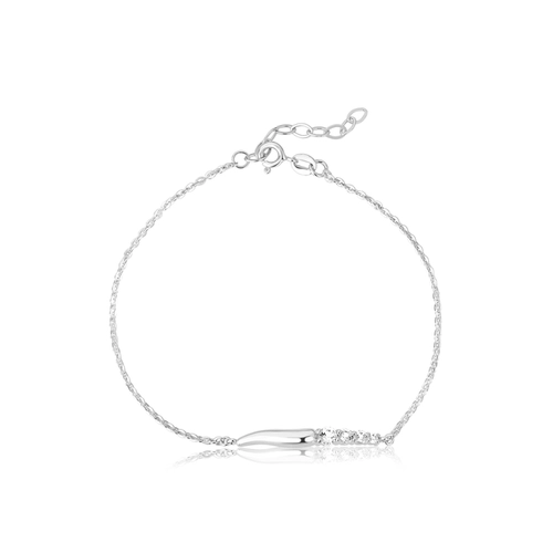 Pulseira For me Organic Bailarina prata 925 com gemas de Topázio branco