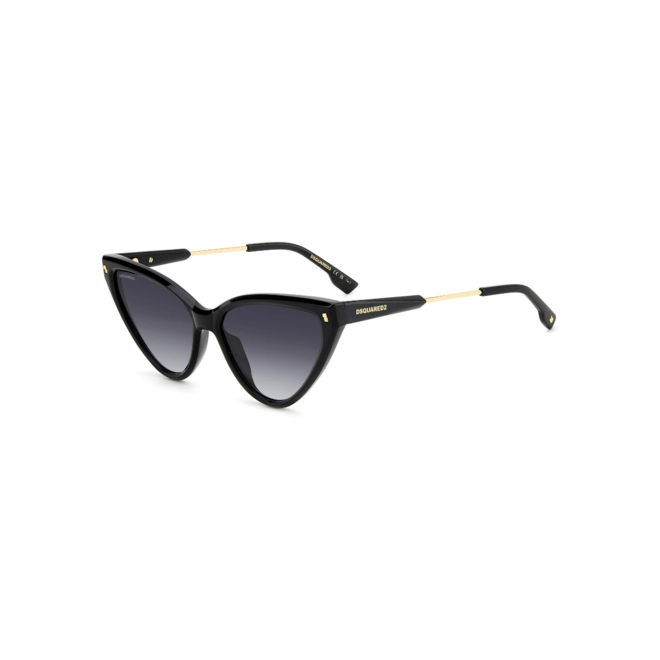 Óculos de Sol Dsquared2 D2 0134/S 807 589O Acetato Preto com lentes na cor Cinza Degradê 1