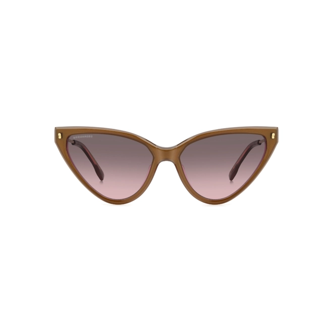 Óculos de Sol Dsquared2 D2 0134/S HKL 58M2 Acetato Marrom com lentes na cor Marrom e Rosa Degradê 2