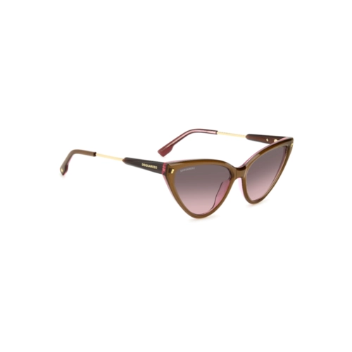 Óculos de Sol Dsquared2 D2 0134/S HKL 58M2 Acetato Marrom com lentes na cor Marrom e Rosa Degradê