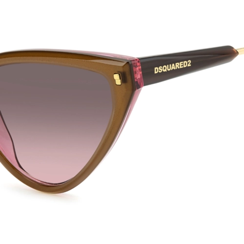 Óculos de Sol Dsquared2 D2 0134/S HKL 58M2 Acetato Marrom com lentes na cor Marrom e Rosa Degradê