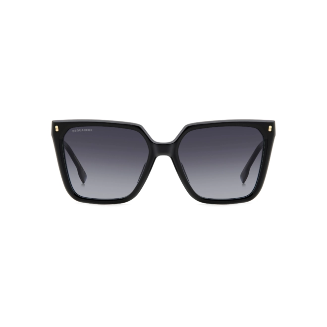 Óculos de Sol Dsquared2 D2 0135/S 807 579O Acetato Preto com lentes na cor Cinza Degradê 2