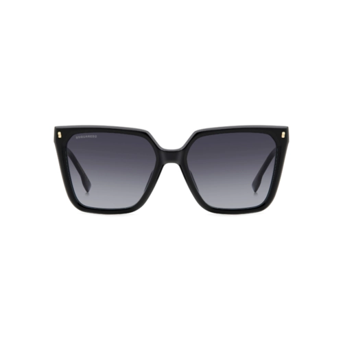 Óculos de Sol Dsquared2 D2 0135/S 807 579O Acetato Preto com lentes na cor Cinza Degradê