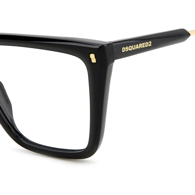 Óculos de Grau Dsquared2 D2 0136 807 5416 Acetato Preto 4