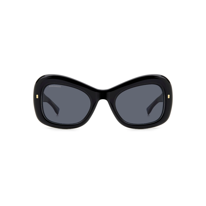 Óculos de Sol Dsquared2 D2 0137/S 2M2 54IR Acetato Preto com lentes na cor Cinza 2