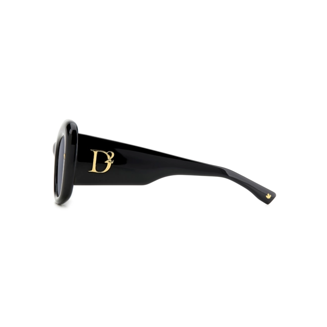 Óculos de Sol Dsquared2 D2 0137/S 2M2 54IR Acetato Preto com lentes na cor Cinza 4