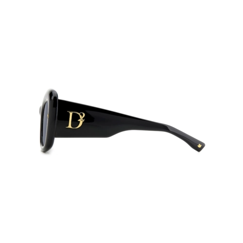 Óculos de Sol Dsquared2 D2 0137/S 2M2 54IR Acetato Preto com lentes na cor Cinza