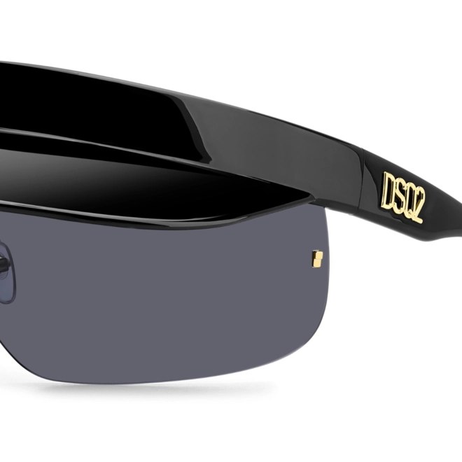 Óculos de Sol Dsquared2 D2 0139/S 807 99IR Poliamida Preto com lentes na cor Cinza 5