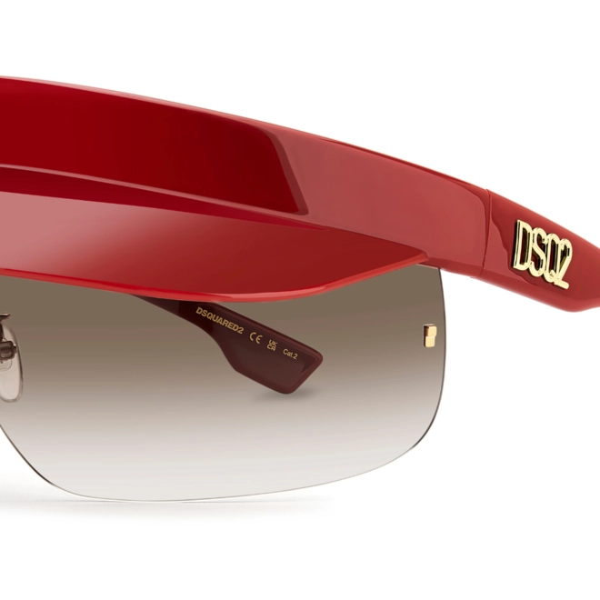 Óculos de Sol Dsquared2 D2 0139/S C9A 99HA Poliamida Vermelho na cor Marrom Degradê 5
