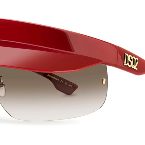 Óculos de Sol Dsquared2 D2 0139/S C9A 99HA Poliamida Vermelho na cor Marrom Degradê