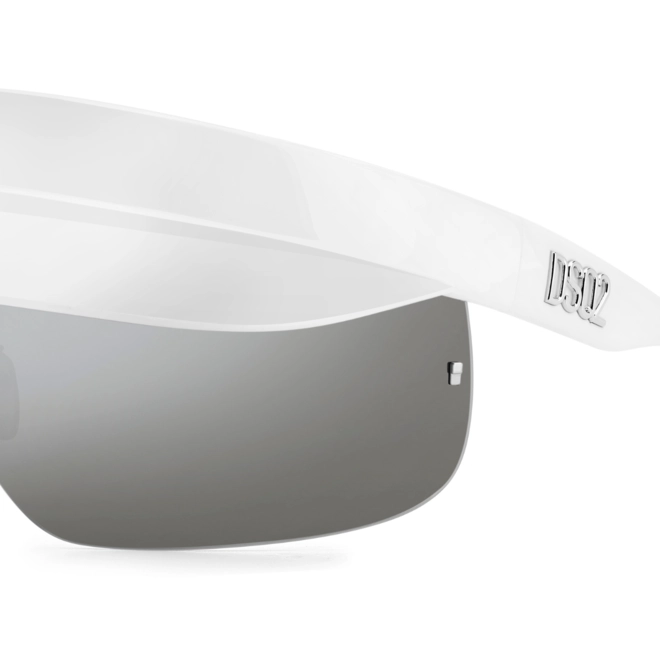 Óculos de Sol Dsquared2 D2 0139/S VK6 99T4 Poliamida Branco com lentes na cor Cinza Espelhado 5