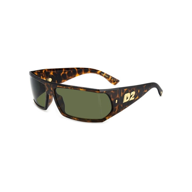 Óculos de Sol Dsquared2 D2 0140/S 086 73QT Poliamida Marrom Mesclado com lentes na cor Verde 1