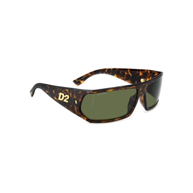 Óculos de Sol Dsquared2 D2 0140/S 086 73QT Poliamida Marrom Mesclado com lentes na cor Verde 3