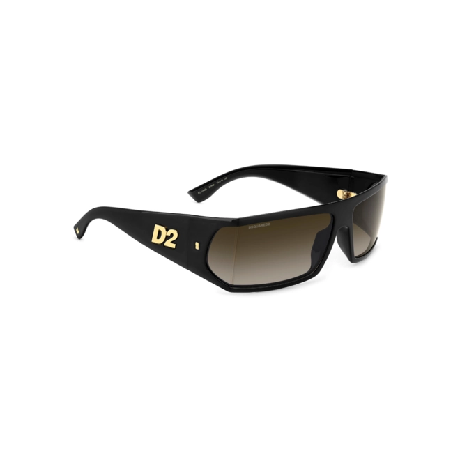 Óculos de Sol Dsquared2 D2 0140/S 807 73HA Poliamida Preto com lentes na cor Marrom Degradê 3