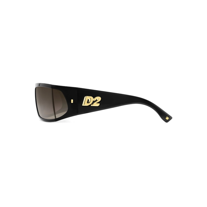 Óculos de Sol Dsquared2 D2 0140/S 807 73HA Poliamida Preto com lentes na cor Marrom Degradê 4