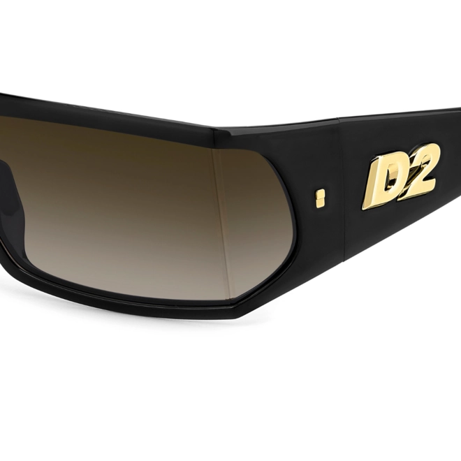 Óculos de Sol Dsquared2 D2 0140/S 807 73HA Poliamida Preto com lentes na cor Marrom Degradê 5