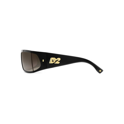 Óculos de Sol Dsquared2 D2 0140/S 807 73HA Poliamida Preto com lentes na cor Marrom Degradê