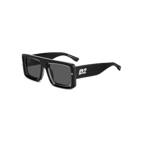 Óculos de Sol Dsquared2 D2 0141/S 08A 53IR Acetato Preto com lentes na cor Cinza