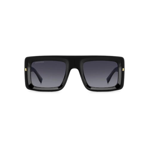 Óculos de Sol Dsquared2 D2 0141/S 807 539O Acetato Preto com lentes na cor Cinza Degradê