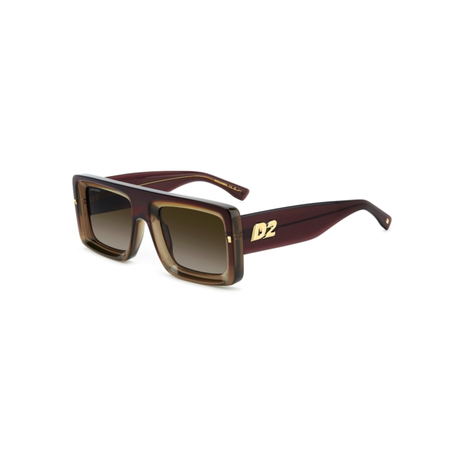 Óculos de Sol Dsquared2 D2 0141/S XL7 53HA Acetato Marrom com lentes na cor Marrom Degradê 1