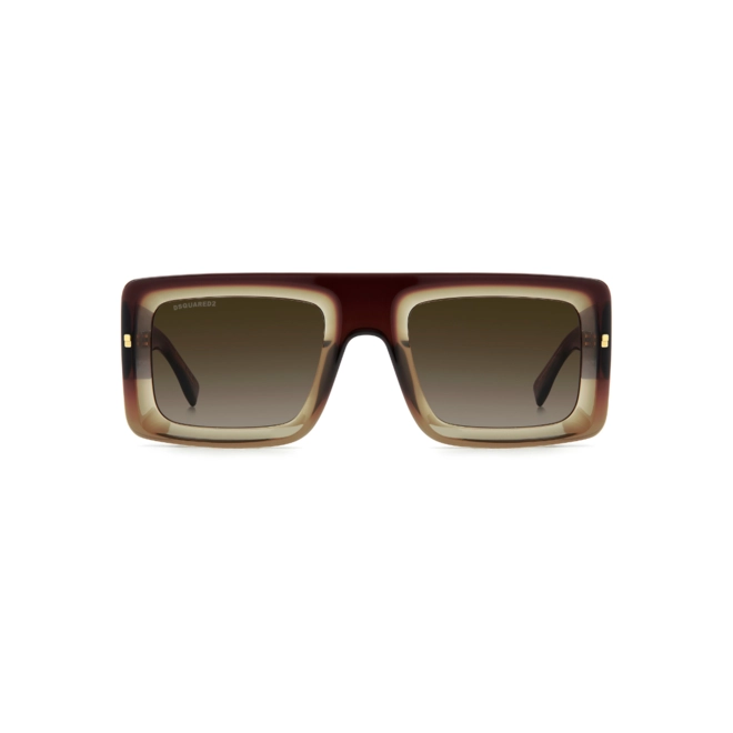 Óculos de Sol Dsquared2 D2 0141/S XL7 53HA Acetato Marrom com lentes na cor Marrom Degradê 2
