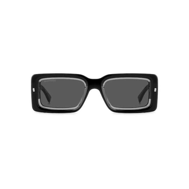 Óculos de Sol Dsquared2 D2 0142/S 08A 52IR Acetato Preto com lentes na cor Cinza 2