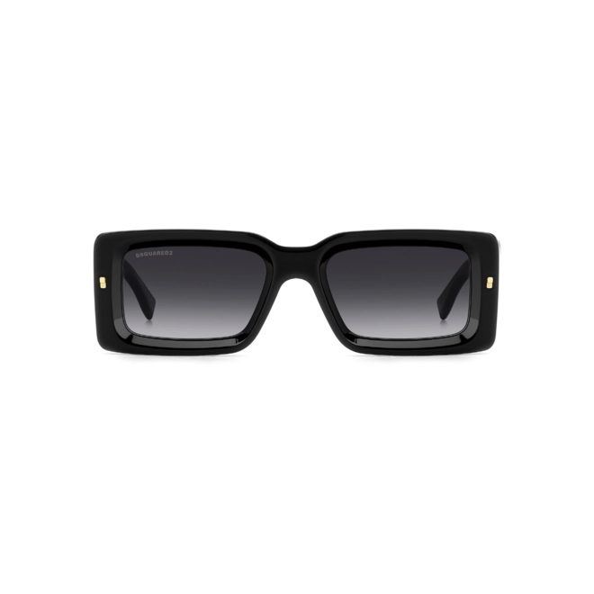 Óculos de Sol Dsquared2 D2 0142/S 807 529O Acetato Preto com lentes na cor Cinza Degradê 2
